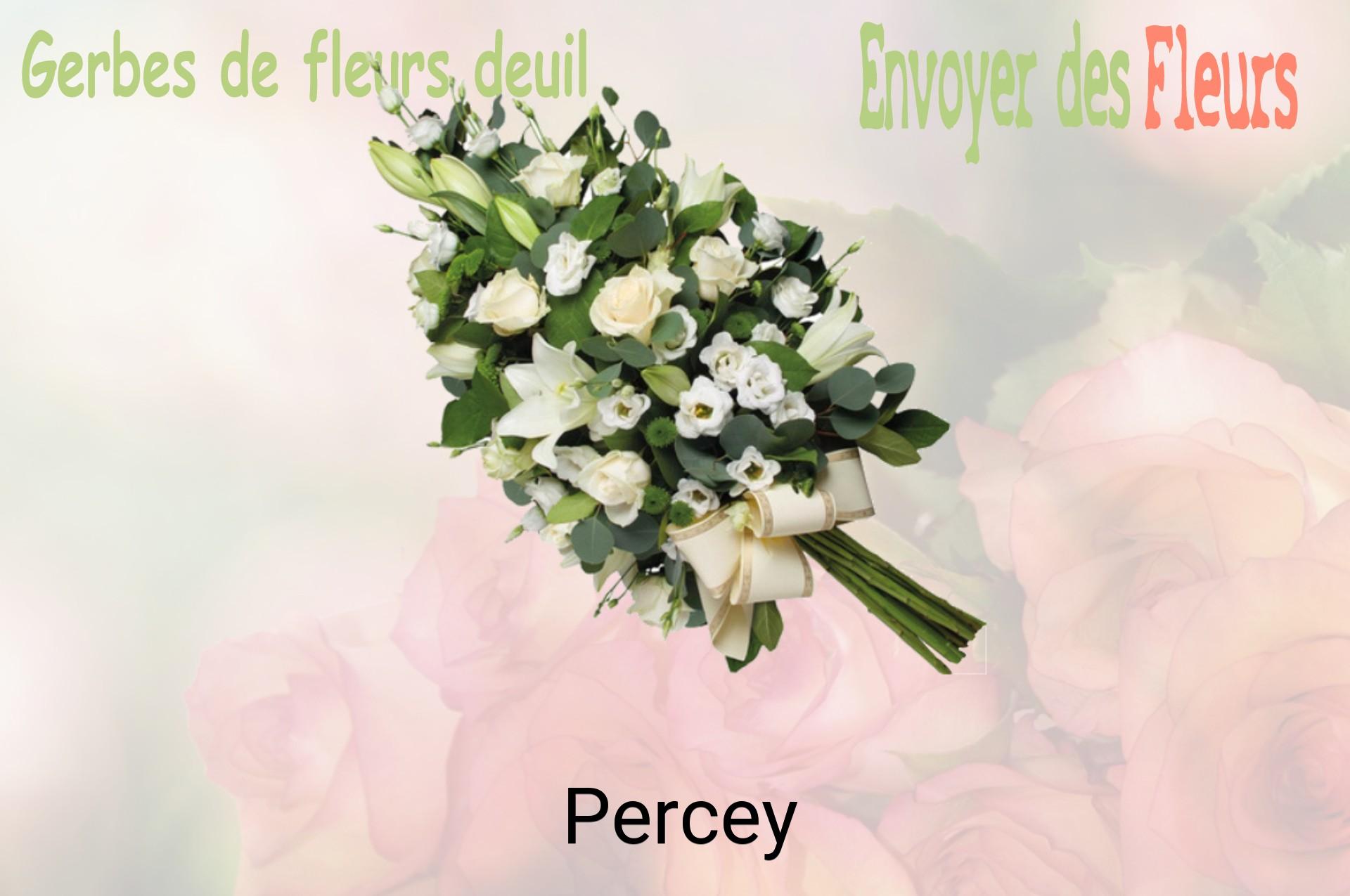 Gerbe de fleurs de deuil livrée à Percey